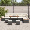 vidaXL Set Divano da Giardino 10 pcs Nero polyrattan