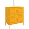 vidaXL Credenza Giallo Senape 68x39x79 cm in Acciaio