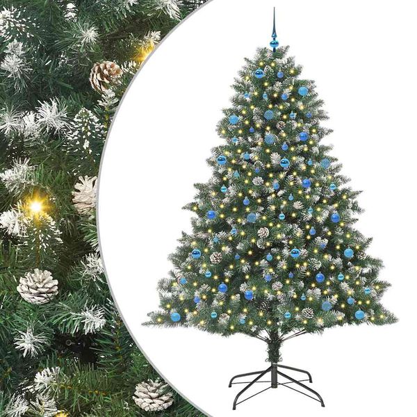vidaXL Albero di Natale artificiale con 300 LED Verde 240 cm