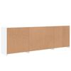 vidaXL Credenza con Luci LED Bianca 202x37x67 cm