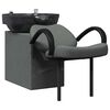 vidaXL Sedia per Shampoo Grigio Scuro e Nero 136 x 60 x 92 cm Tessuto
