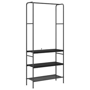 vidaXL Stendibiancheria Rovere Nero 77 x 30 x 171 cm