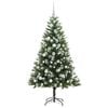 vidaXL Albero di Natale artificiale a cerniera con neve fioccata