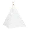 vidaXL Tenda Tipi Bimbi Borsa Bianco Microfibra Strisce 120x120x150cm