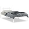 vidaXL Giroletto con Testiera Metallo Bianco 107x203 cm