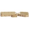 vidaXL Set di divani da esterno 8 pz Bianco e Beige Poliestere