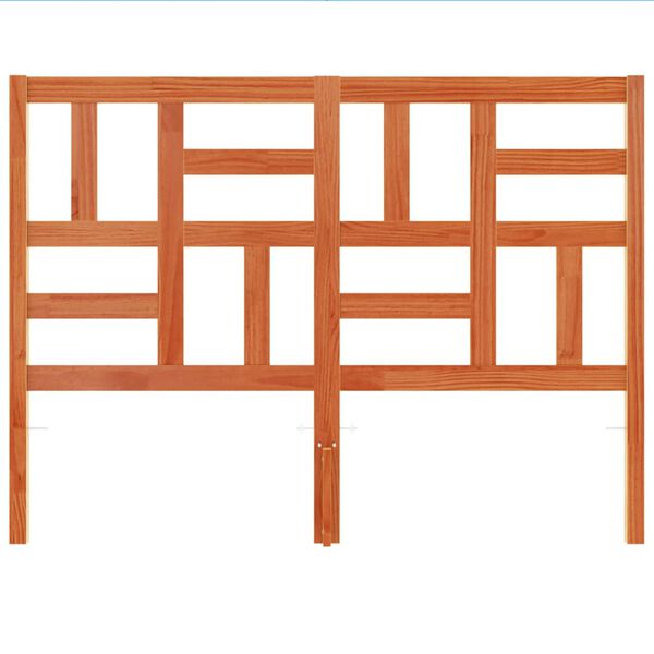 vidaXL Testiera Marrone Cera 135 cm in Legno Massello di Pino