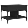 vidaXL Tavolino da Salotto Nero 70x50x50cm Legno Multistrato Metallo