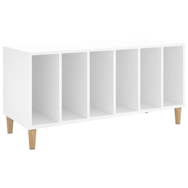 vidaXL Mobile Porta Dischi Bianco 100x38x48 cm in Legno Multistrato