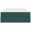 vidaXL Letto con contenitore e materasso Verde Scuro 120 x 200 cm