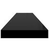 vidaXL Scaffali a Parete 2 pz Nero Lucido 120x23,5x3,8 cm in MDF