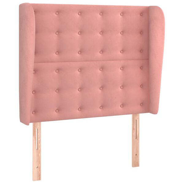 vidaXL Testiera ad Orecchio Rosa 83x23x118/128 cm in Velluto