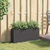 vidaXL Fioriera da Giardino con 2 Vasi Nera 90x20x40 cm in Polyrattan