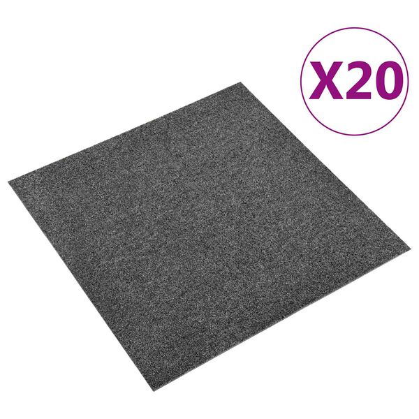 vidaXL Tappeto 20 pcs Antracite 50 x 50 cm 100% Polipropilene