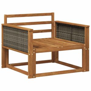 vidaXL Divano centrale per esterno Legno di Acacia Massello Naturale