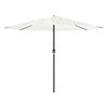 vidaXL Ombrellone Giardino con Palo in Acciaio Bianco 388x388x248 cm