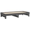 vidaXL Dormeuse Estraibile Grigia 2x(90x200) cm Legno Massello di Pino