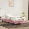 vidaXL Giroletto senza Materasso Rosa 90x220 cm Velluto