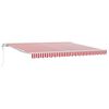 vidaXL Tenda retrattile Rosso e Bianco 400 &times; 350 cm