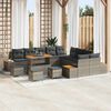 vidaXL Set Divano da Giardino 14 pcs Grigio polyrattan