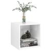 vidaXL Mobile a Muro Bianco Lucido 37x37x37 cm in Legno Multistrato