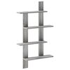 vidaXL Scaffale da parete Sonoma grigio 61 x 13,5 x 105 cm