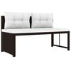 vidaXL Set Divani da Giardino 4 pz in Polyrattan Marrone