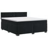 vidaXL Letto box spring con materasso Nero 180 x 200 cm Velluto