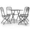 vidaXL Set da Pranzo per Giardino 5pz Rete Metallica Espansa Antracite