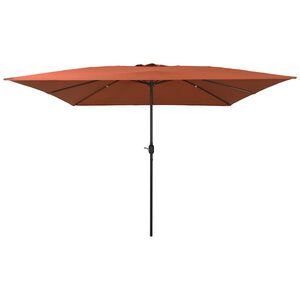 vidaXL Ombrello da giardino Rosso e Nero 295 x 295 x 245 cm