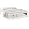 vidaXL Letto per Anziani Bianco 200x200 cm in Legno Massello di Pino