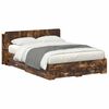 vidaXL Telaio del letto con storage Rovere Fumo 150 x 200 cm