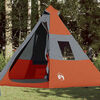 vidaXL Tenda da Campeggio Tipi 7 Persone Arancione Impermeabile