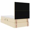 vidaXL Letto con contenitore e LED Crema 90 x 190 cm Poliestere
