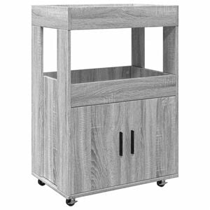 vidaXL Carrello Bar Grigio Sonoma 60x39,5x89 cm in Legno Multistrato