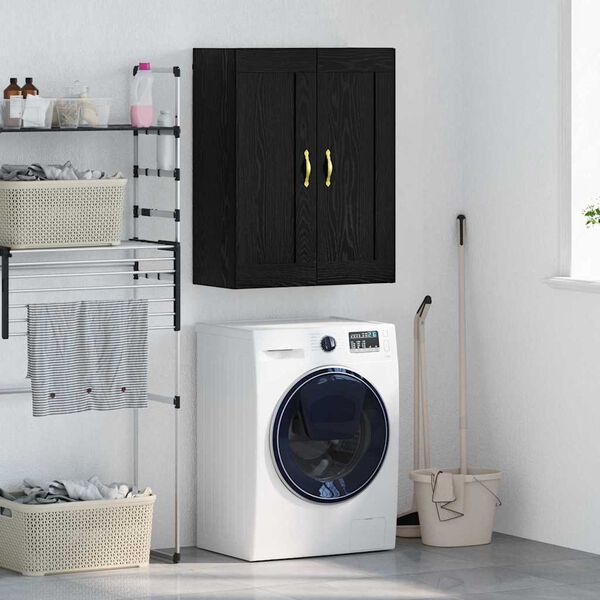 vidaXL Pensile Rovere Nero 69,5 x 34 x 90 cm Legno multistrato