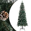 vidaXL Albero di Natale Artificiale con Base Verde 210 cm PVC