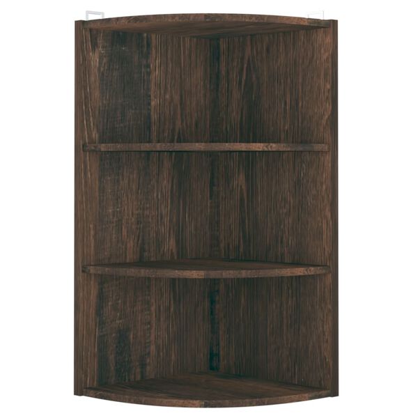 vidaXL Scaffale Angolare a Muro Rovere Fumo 30x31,5x60cm Multistrato