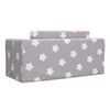 vidaXL Divano Letto Bambini a 2 Posti Grigio Chiaro con Stelle Peluche