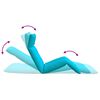 vidaXL Lettino Pieghevole Turchese 175x54x8,5 cm in Tessuto Oxford