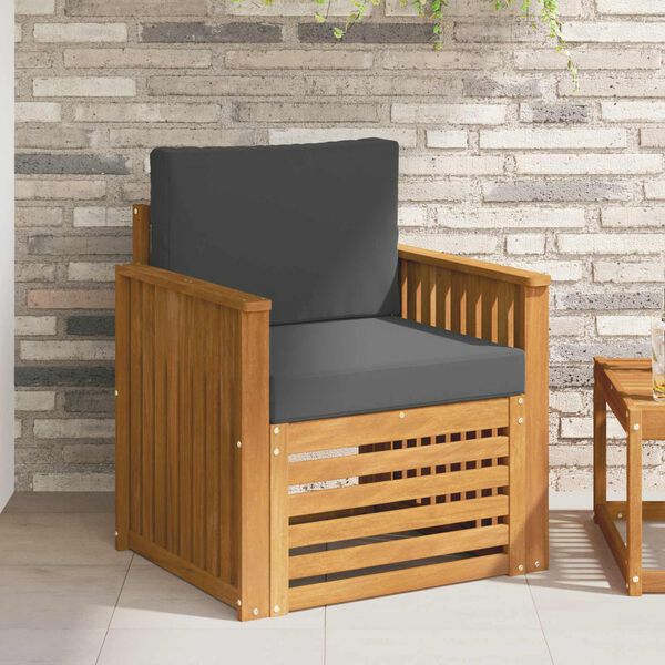 vidaXL Set di divani da esterno con cuscino Naturale 71 x 63 x 73 cm