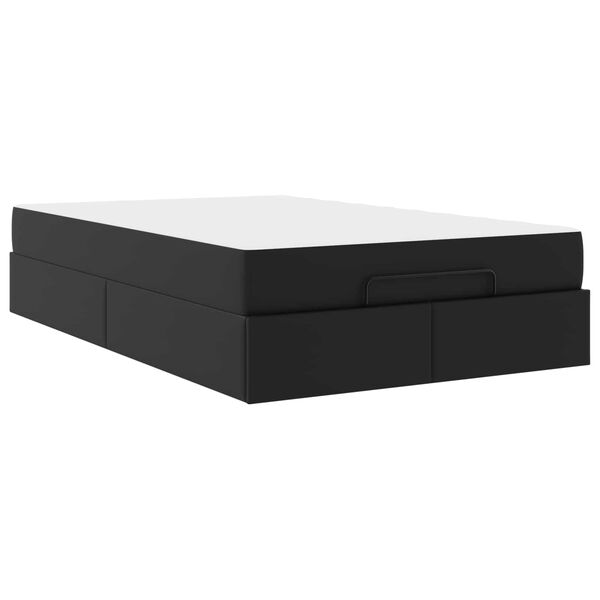 vidaXL Struttura letto con materasso con materasso 2 pcs Nero PVC