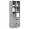 vidaXL Credenza con cassetto Grigio Sonoma 45,5 x 34 x 127 cm