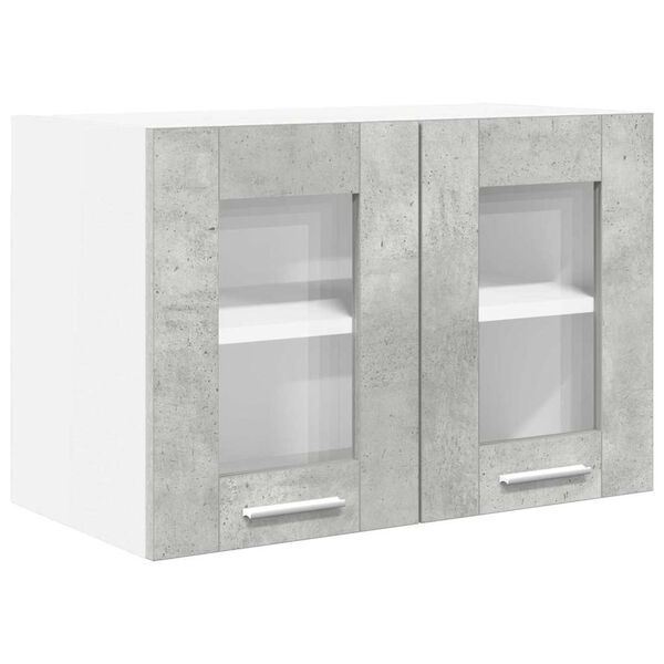 vidaXL Armadio pensile con porta Grigio cemento 60 x 31 x 40 cm