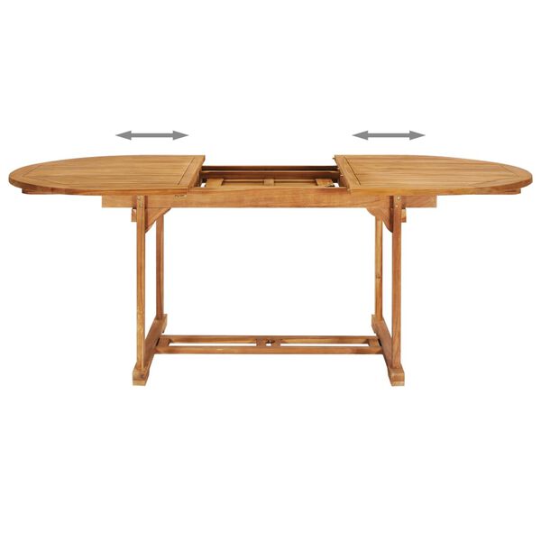 vidaXL Set da Pranzo da Giardino 7 pz in Legno Massello di Teak