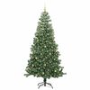 vidaXL Albero di Natale con 300 LED con supporto Verde 240 cm PVC