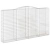 vidaXL Cesto Gabbione ad Arco 400x50x220/240 cm Ferro Zincato