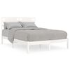 vidaXL Giroletto Bianco in Legno Massello 120x190 cm Small Double