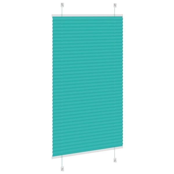 vidaXL Tenda Plissettata Verde petrolio 80x150 cm Larghezza Tessuto