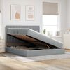 vidaXL Letto con contenitore e materasso Grigio chiaro 160 x 200 cm